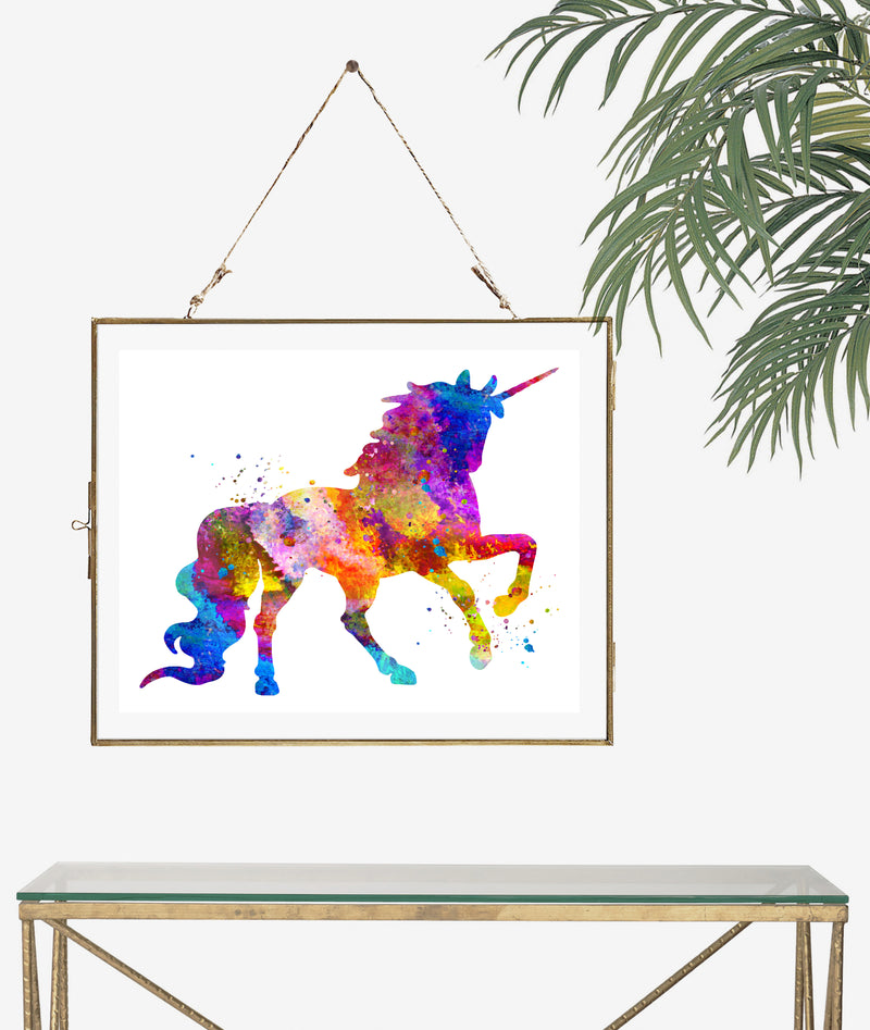 Watercolor Unicorn Art Print - Unframed - Zuzi's