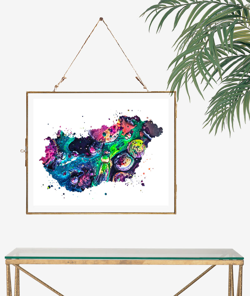 Hungary Map Art Print - Unframed - Zuzi's