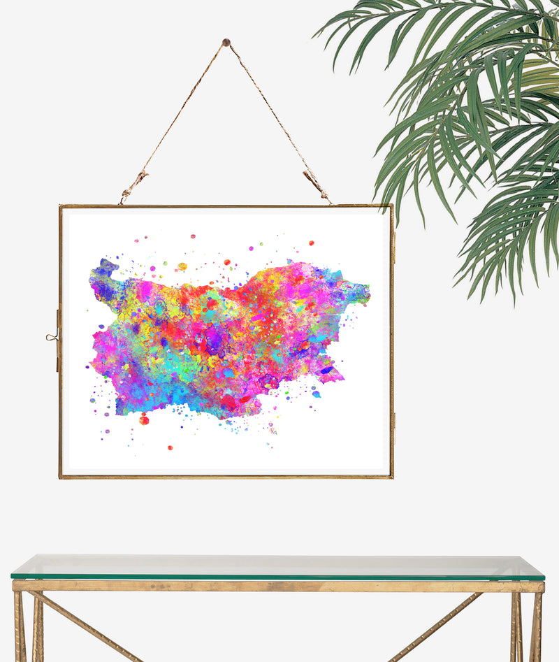 Bulgaria Map Art Print - Unframed - Zuzi's