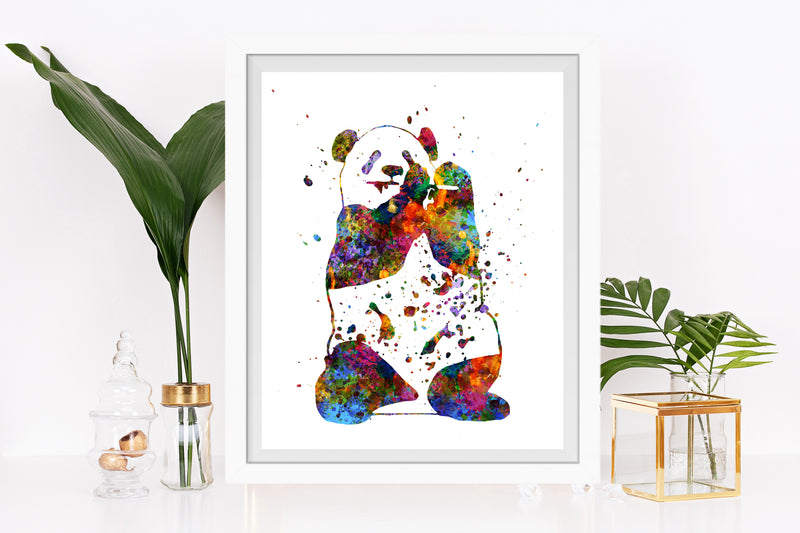 Panda Watercolor Art Print - Unframed - Zuzi's