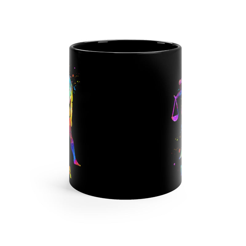 Libra Zodiac Sign Black Mug 11oz - Zuzi's