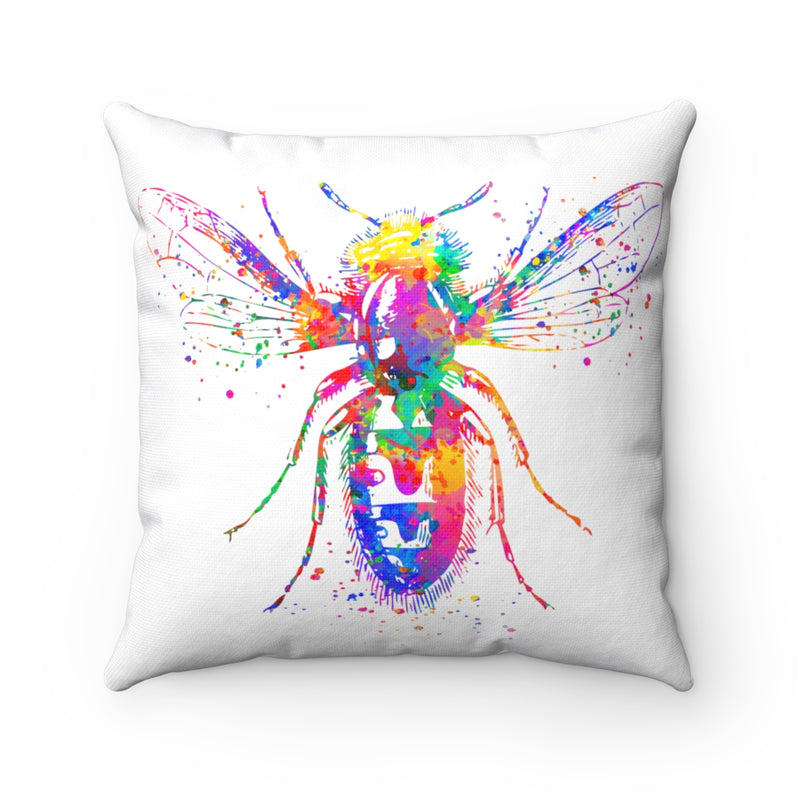Colorful Bee Square Pillow - Zuzi's