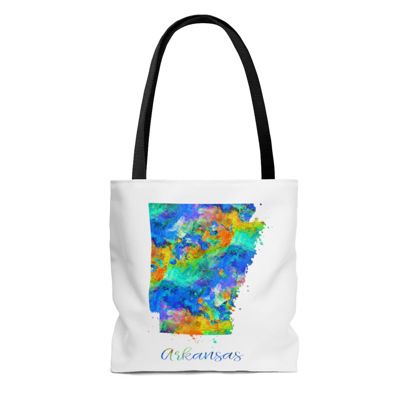 Watercolor Arkansas Map Tote Bag - Zuzi's