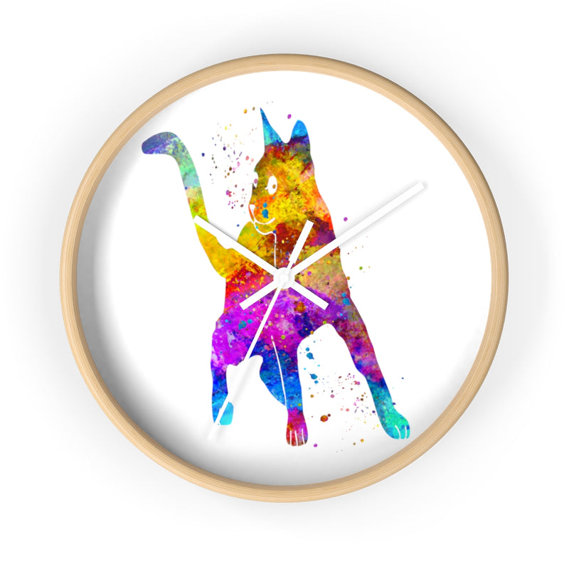 Watercolor Cat Wall Clock - Zuzi's