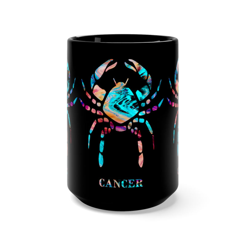 Cancer Zodiac Sign Black Mug 15oz - Zuzi's