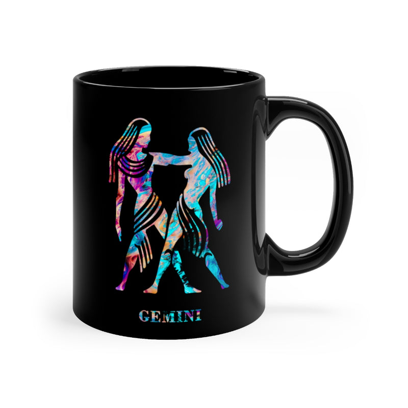 Gemini Zodiac Sign Black Mug 11oz - Zuzi's