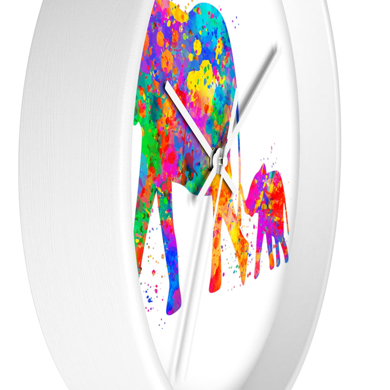 Watercolor Elephants Wall Clock - Zuzi's