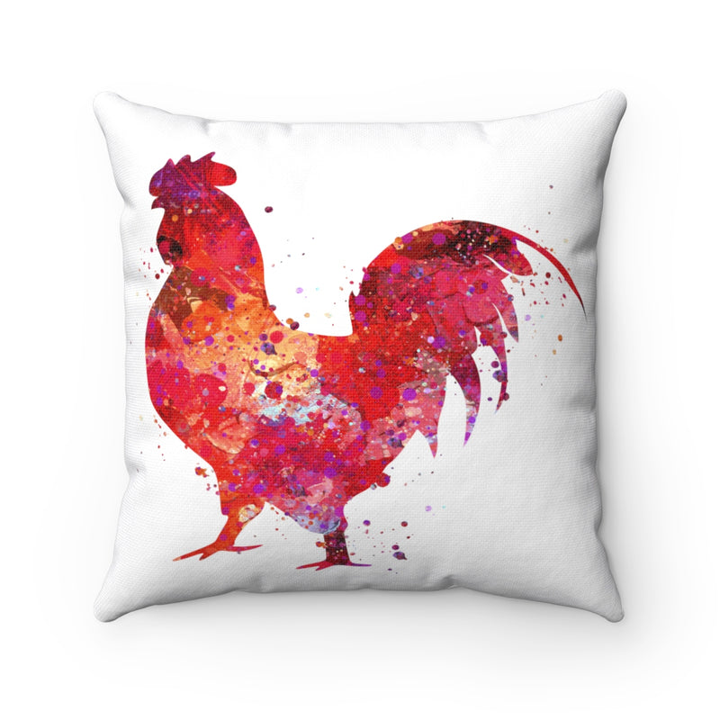 Colorful Rooster Square Pillow - Zuzi's