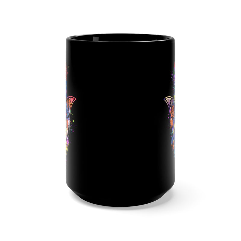Hamsa Hand Black Mug 15oz - Zuzi's