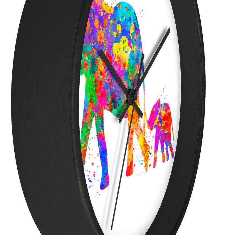 Watercolor Elephants Wall Clock - Zuzi's