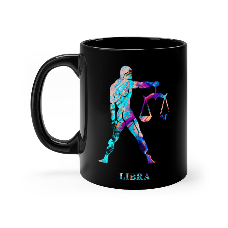 Libra Zodiac Sign Black Mug 11oz - Zuzi's