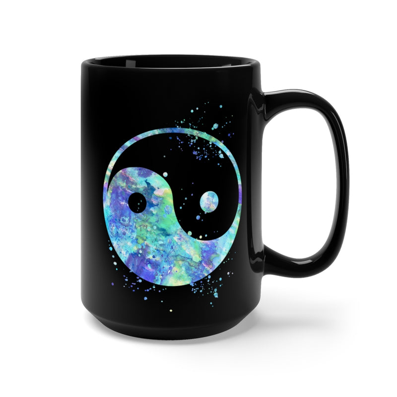 Yin Yang Black Mug 15oz - Zuzi's