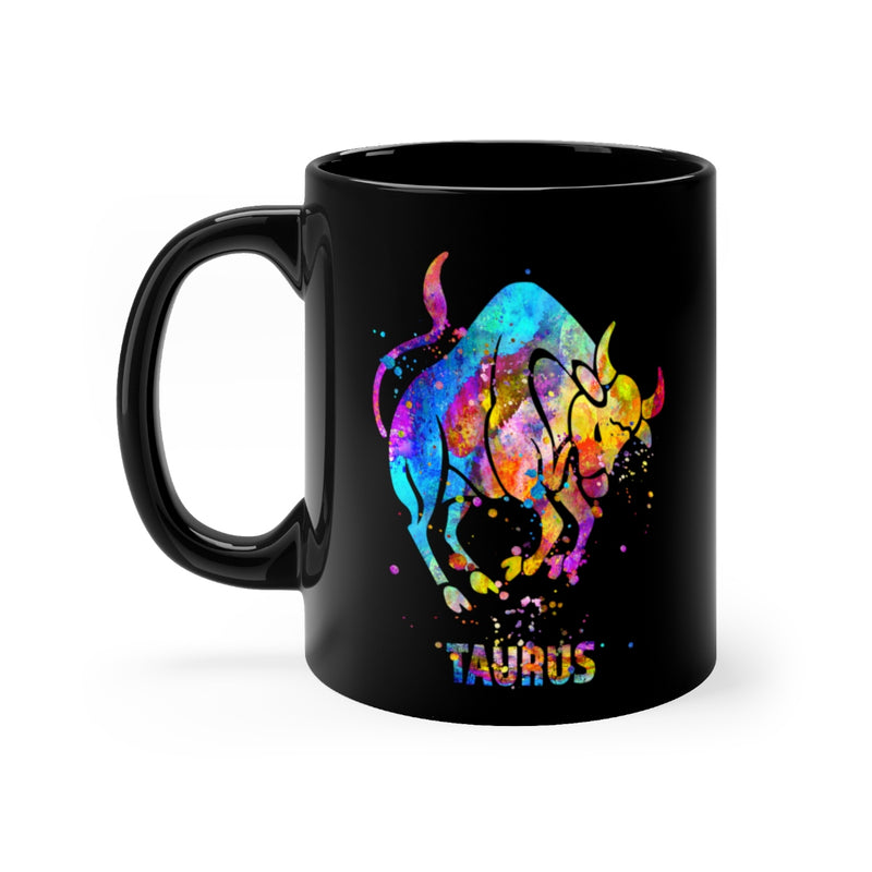 Taurus Zodiac Sign Black Mug 11oz - Zuzi's