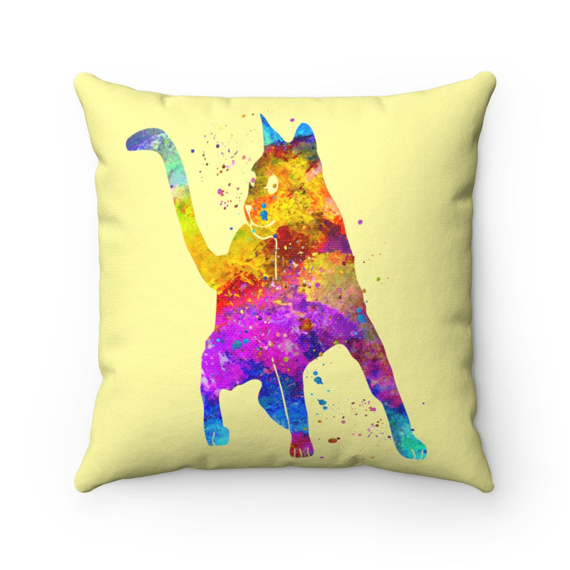 Abstract Cat Square Pillow - Zuzi's