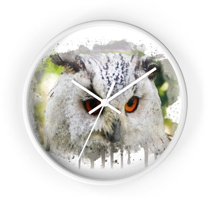 Watercolor Owl Wall Clock - Zuzi's