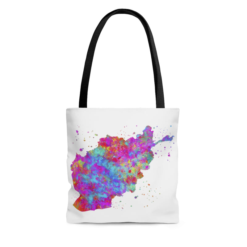 Watercolor Afghanistan Map Tote Bag - Zuzi's