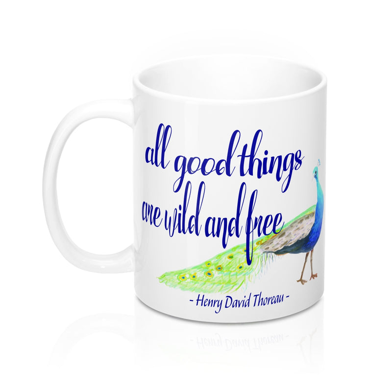 All Good Things are Wild and Free Quote Mug - Zuzi's
