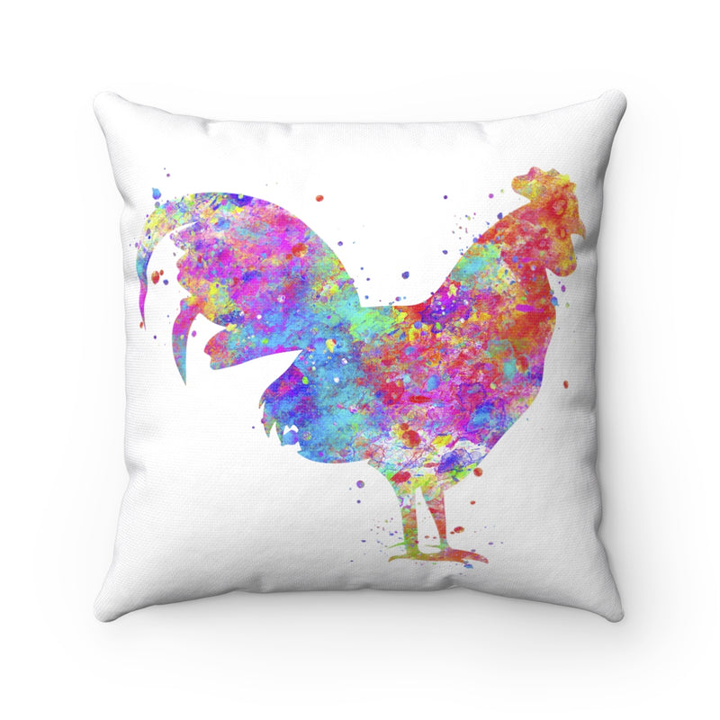 Colorful Rooster Square Pillow - Zuzi's
