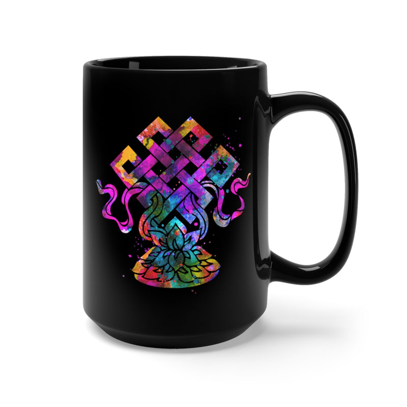 Eternal Knot Black Mug 15oz - Zuzi's