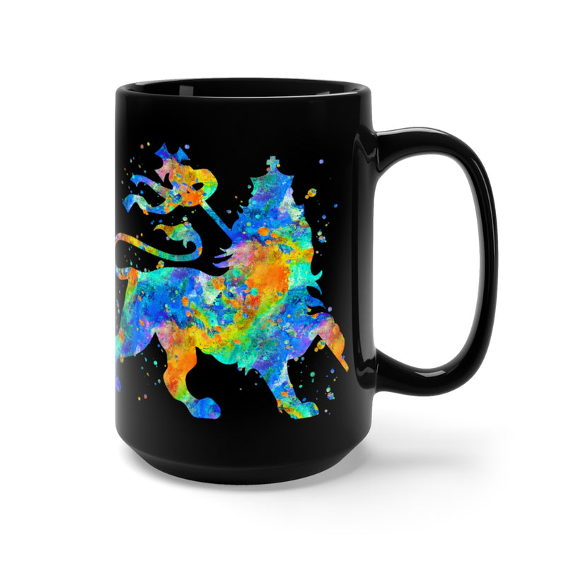 Lion Of Judah Black Mug 15oz - Zuzi's