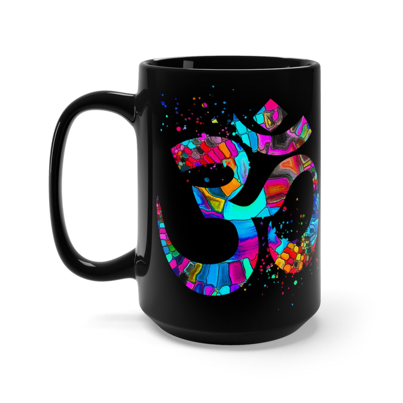 Om Symbol  Black Mug 15oz - Zuzi's