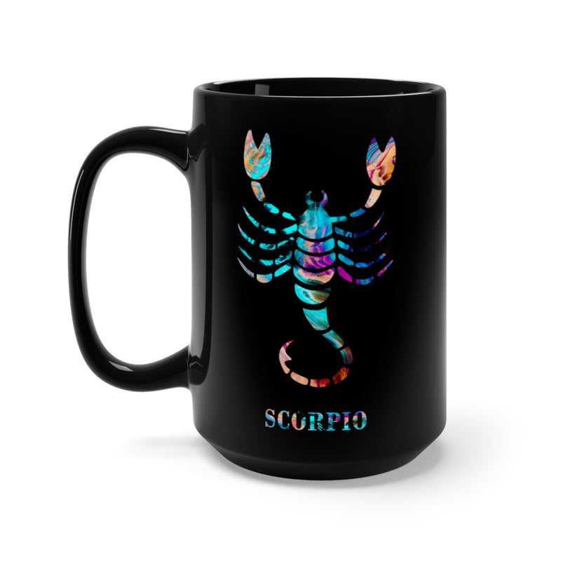 Scorpio Zodiac Sign Black Mug 15oz - Zuzi's