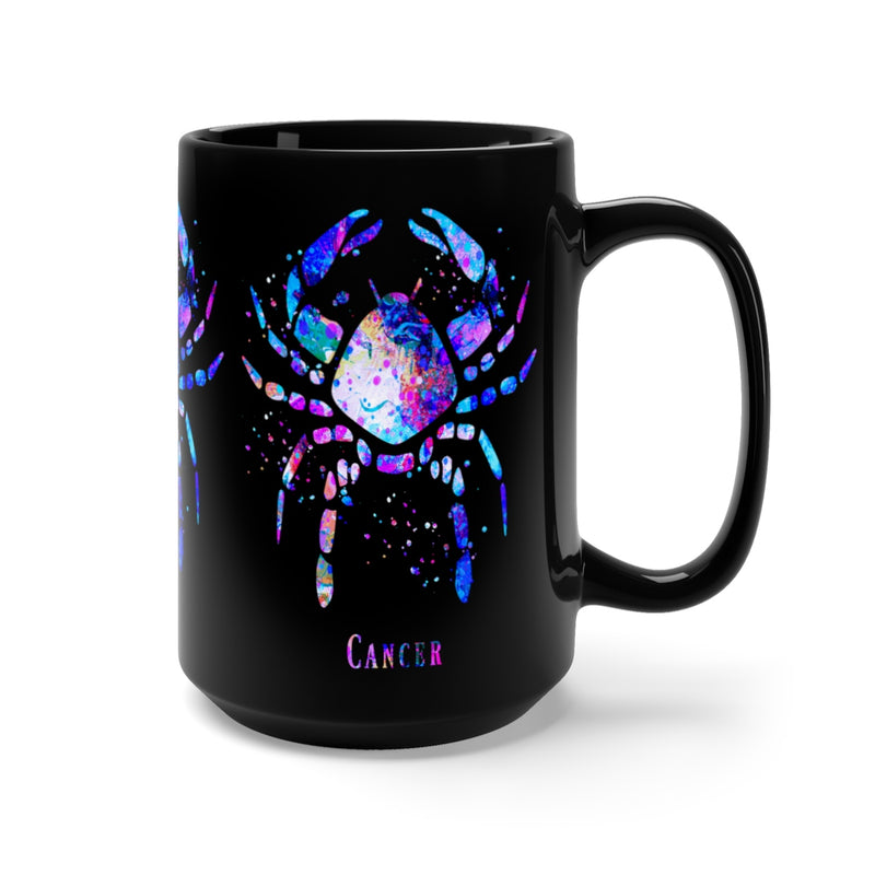 Cancer Zodiac Sign Black Mug 15oz - Zuzi's