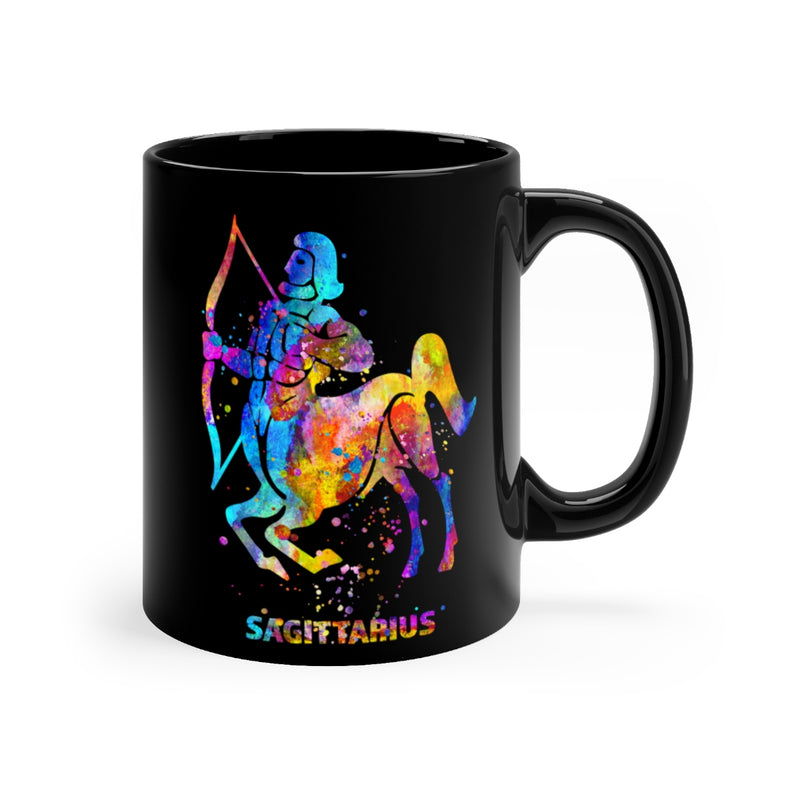 Sagittarius Zodiac Sign Black Mug 11oz - Zuzi's