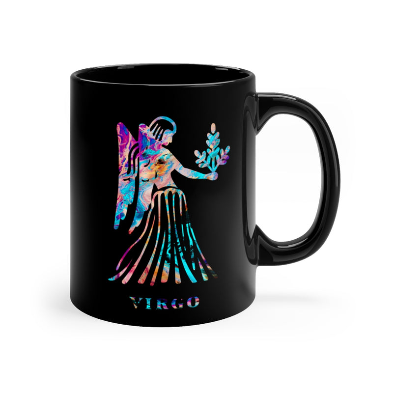 Virgo Zodiac Sign Black Mug 11oz - Zuzi's