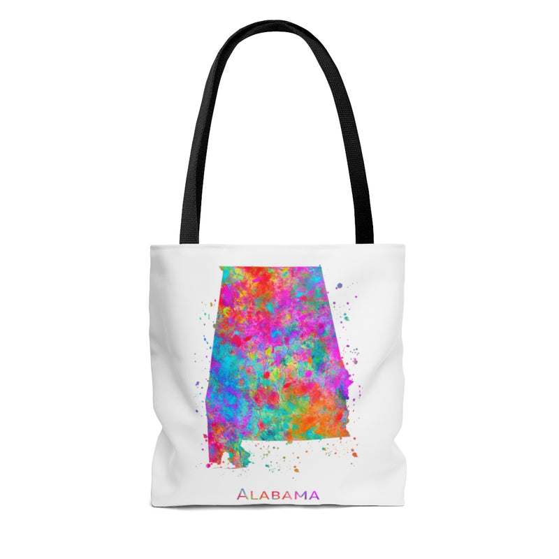 Watercolor Alabama  Map Tote Bag - Zuzi's