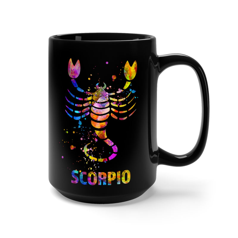 Scorpio Zodiac Sign Black Mug 15oz - Zuzi's