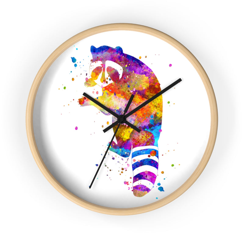 Watercolor Raccoon Wall Clock - Zuzi's