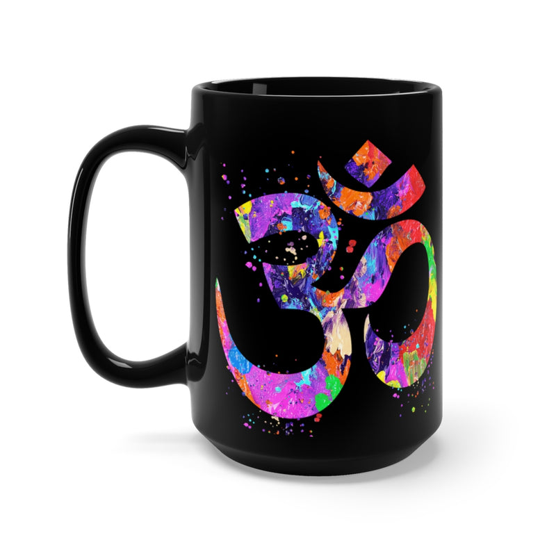 Om Symbol  Black Mug 15oz - Zuzi's