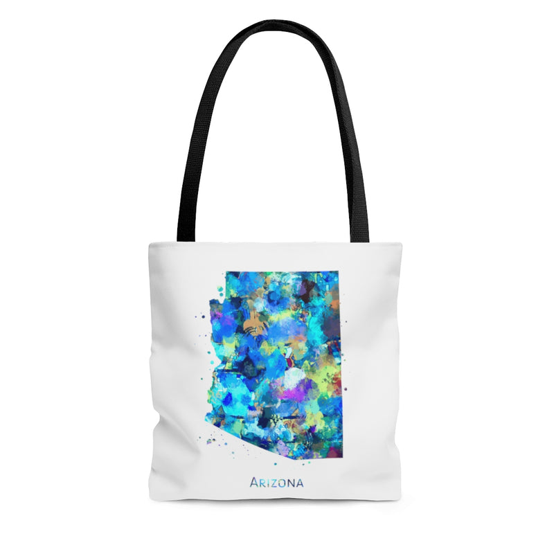 Watercolor Arizona  Map Tote Bag - Zuzi's