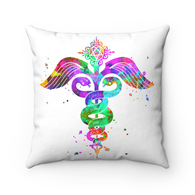 Caduceus Square Pillow - Zuzi's