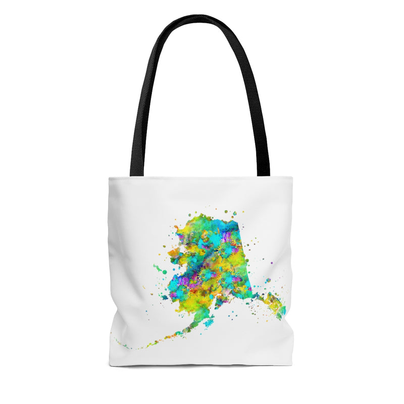 Watercolor Alaska  Map Tote Bag - Zuzi's