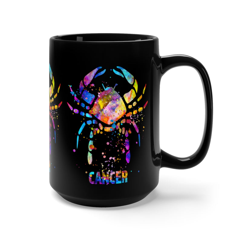 Cancer Zodiac Sign Black Mug 15oz - Zuzi's