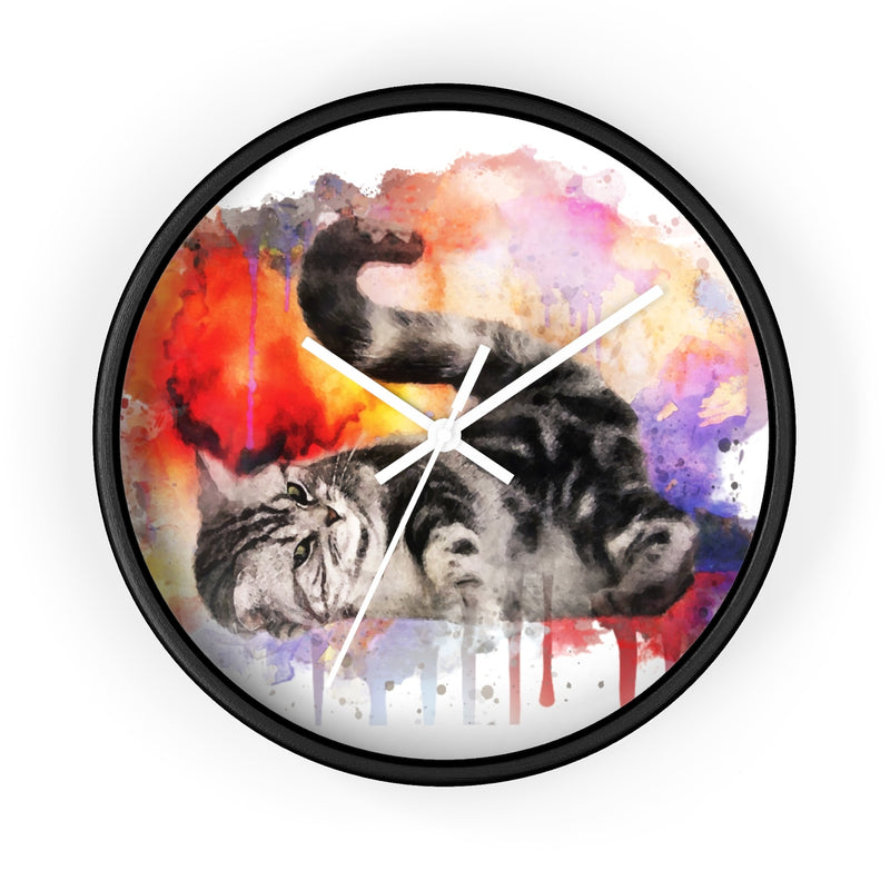 Watercolor Kitten Wall Clock - Zuzi's