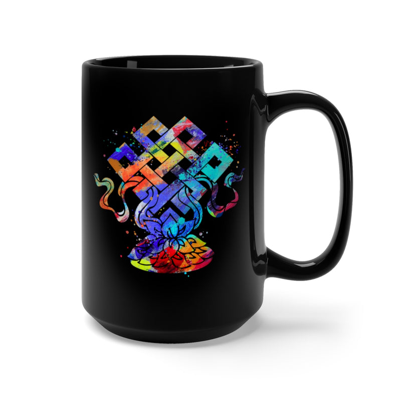 Eternal Knot Black Mug 15oz - Zuzi's