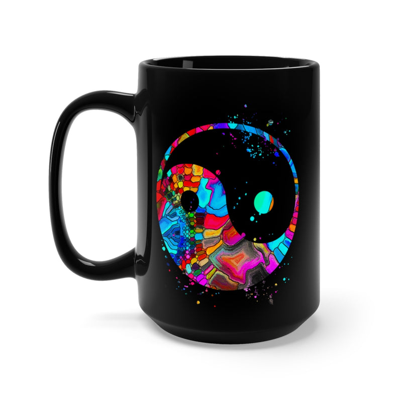 Yin Yang Black Mug 15oz - Zuzi's