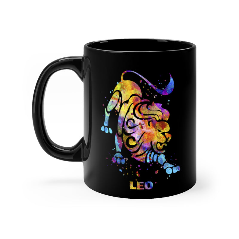 Leo Zodiac Sign Black Mug 11oz - Zuzi's