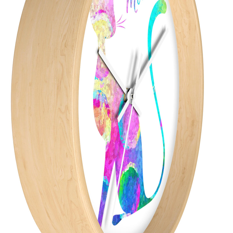 Watercolor Cat Wall Clock - Zuzi's