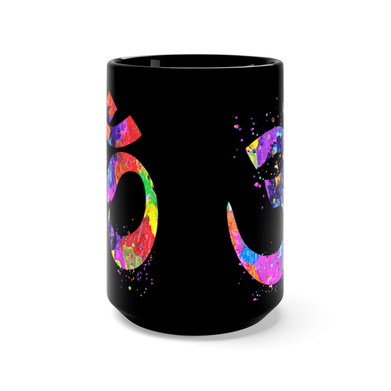 Om Symbol  Black Mug 15oz - Zuzi's