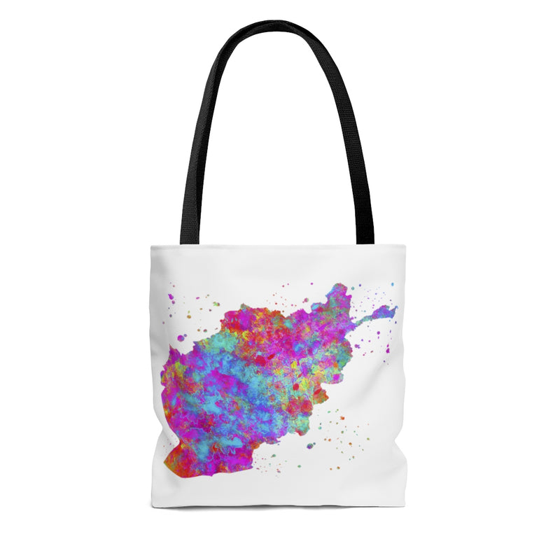 Watercolor Afghanistan Map Tote Bag - Zuzi's