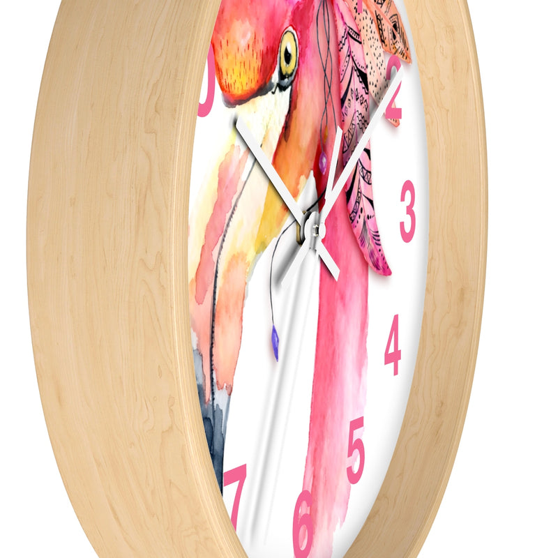 Watercolor Flamingo Wall Clock - Zuzi's