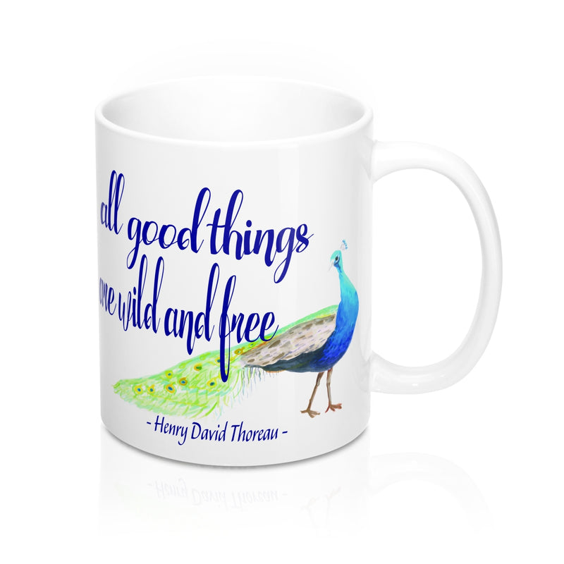 All Good Things are Wild and Free Quote Mug - Zuzi's