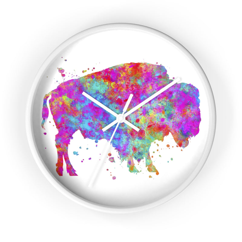 Watercolor Buffalo Wall Clock - Zuzi's