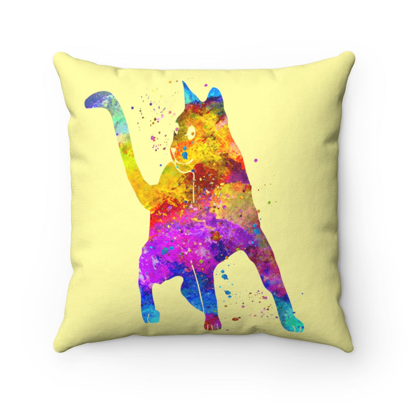 Abstract Cat Square Pillow - Zuzi's