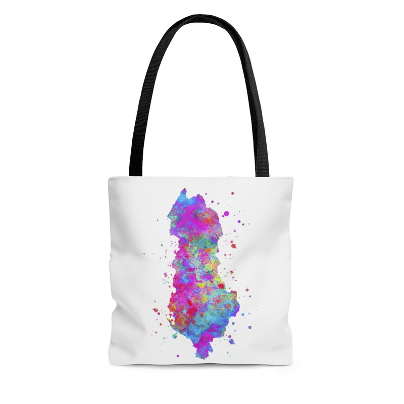 Watercolor Albania  Map Tote Bag - Zuzi's