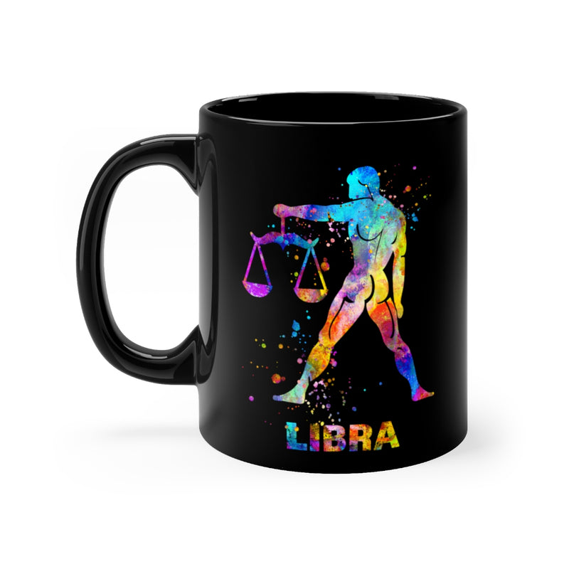 Libra Zodiac Sign Black Mug 11oz - Zuzi's